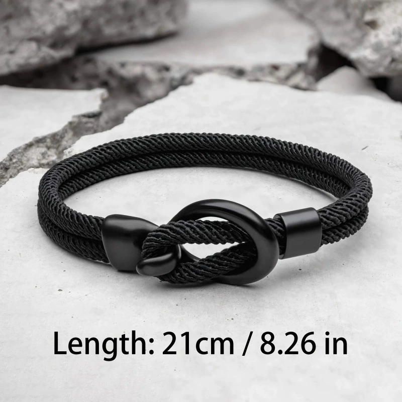 Fashion Rope Bracelet Men Double Layer Outdoor Camping Braclet Homme Accessories Survival Paracord Braslet Gift For Him