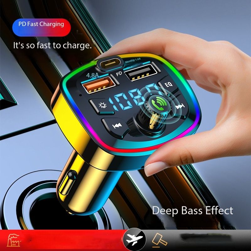 Q7 Car Bluetooth QC3.0 On-board Charger Bluetooth Receiver MP3 Player Car Super-fast Charging Vehicle (QC3.0 + 4.8A)