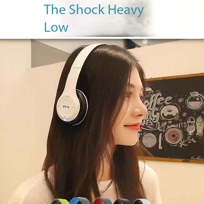 P47 Bluetooth 5.0 Wireless Headphone Foldable HIFI Stereo Bass Earphone Kid Helmet Gift With Mic USB Adaptor For iPhone Game