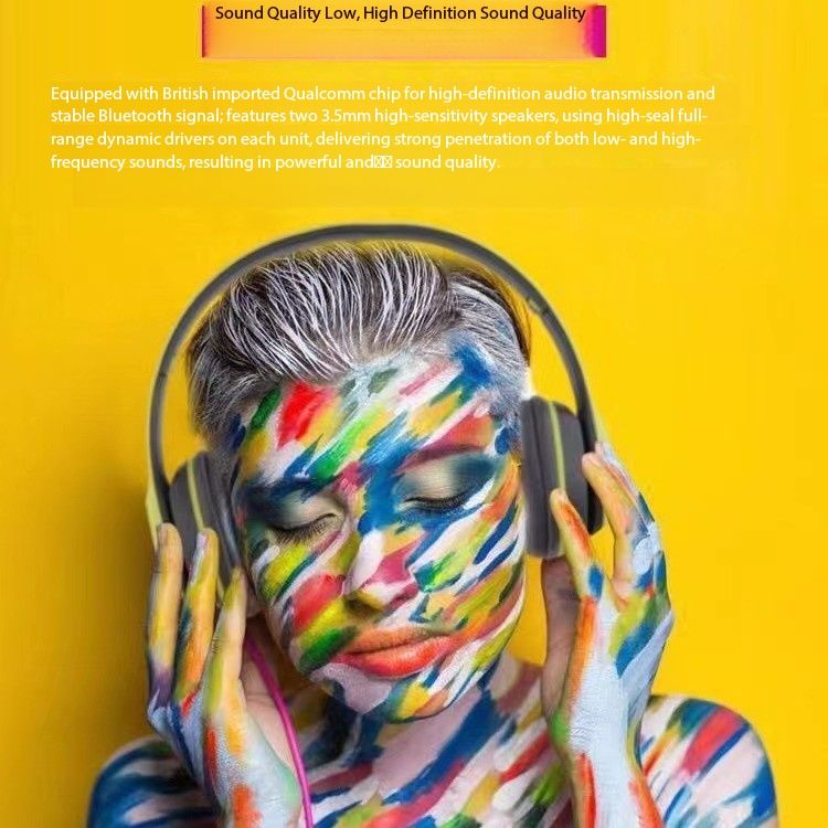 P47 Bluetooth 5.0 Wireless Headphone Foldable HIFI Stereo Bass Earphone Kid Helmet Gift With Mic USB Adaptor For iPhone Game