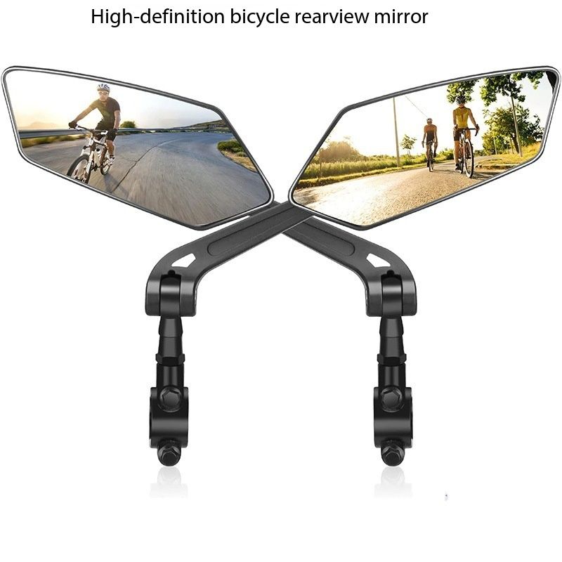Mountain bike rearview mirror electric bike high-definition flat 360-degree adjustable reflective mirror reversing mirror riding accessory