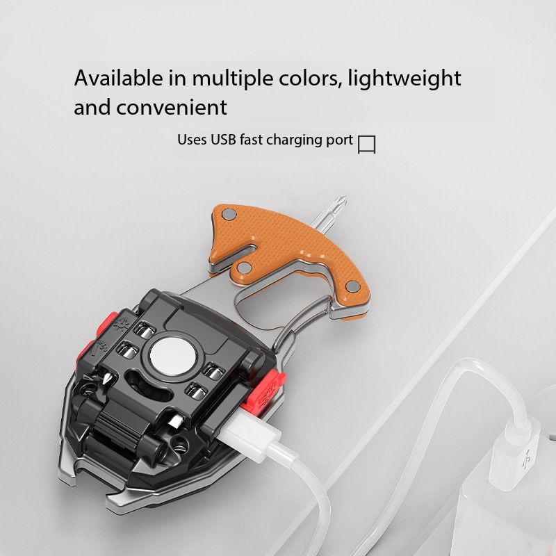 Keychain work lamp multi-functional cigarette lighter charger portable camping auto repair LED strong light mini camping lamp