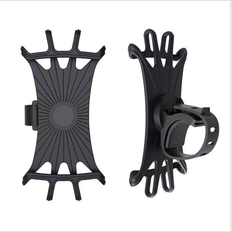360 Rotatable Mobile Phone Bicycle Motorcycle Holder Bike Safe Bracket Silicone Support Silicone Pull Type For All Phone Stand
