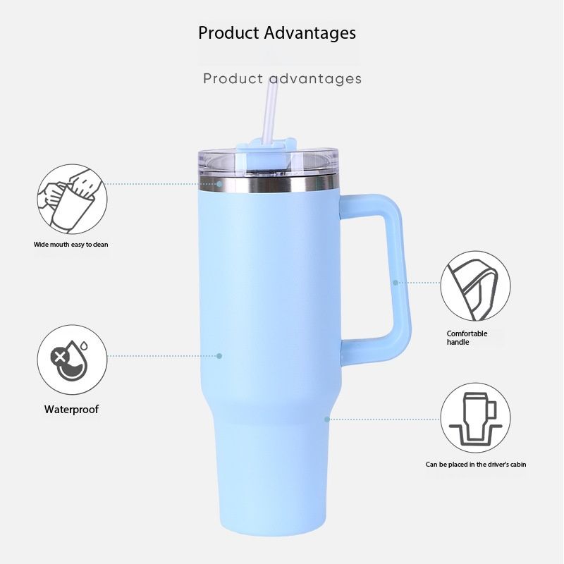 Best-selling Stanley 40oz Car Cup Stainless Steel Thermal Cup Double-Layer Vacuum Cup Ice King Cup