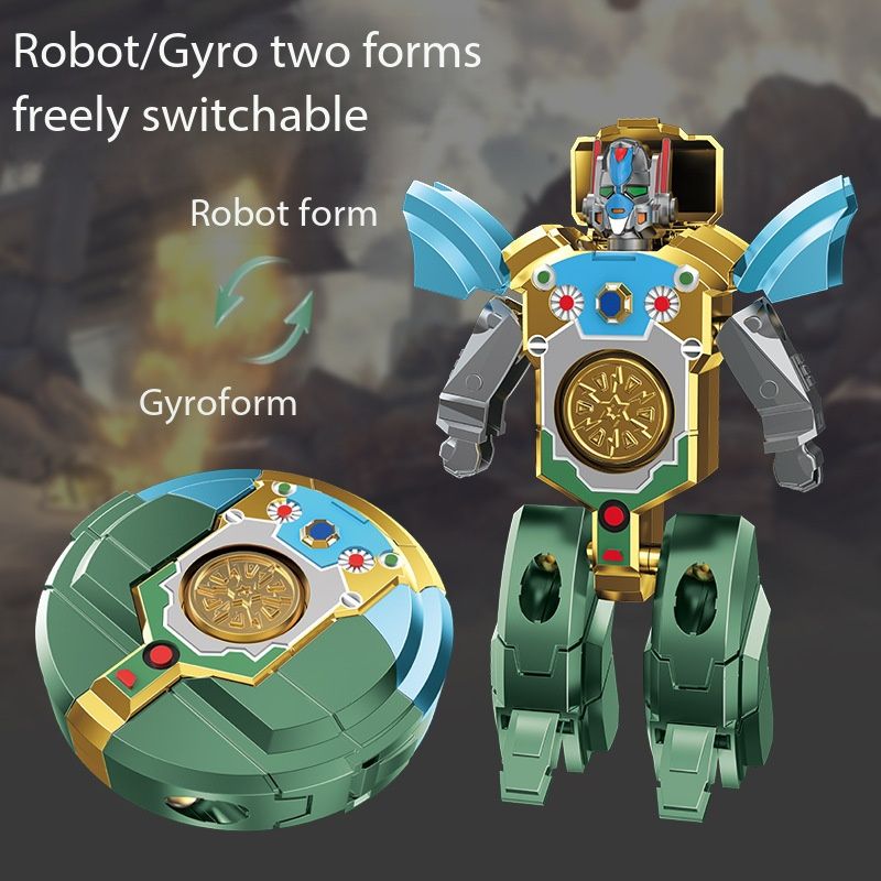 New creative decompression drop resistant fingertip Rotational gyroscope mechanical deformation robot children's toy Boy Gift