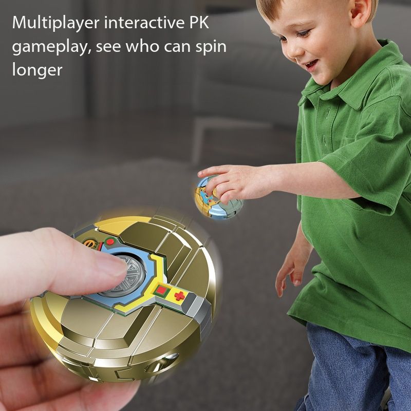 New creative decompression drop resistant fingertip Rotational gyroscope mechanical deformation robot children's toy Boy Gift