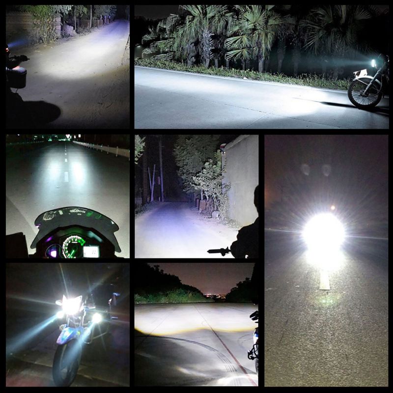 General 12V external 2-pack 6 LED motorcycle spotlights, electric vehicle, car auxiliary LED headlights, modified car lights, fog lights