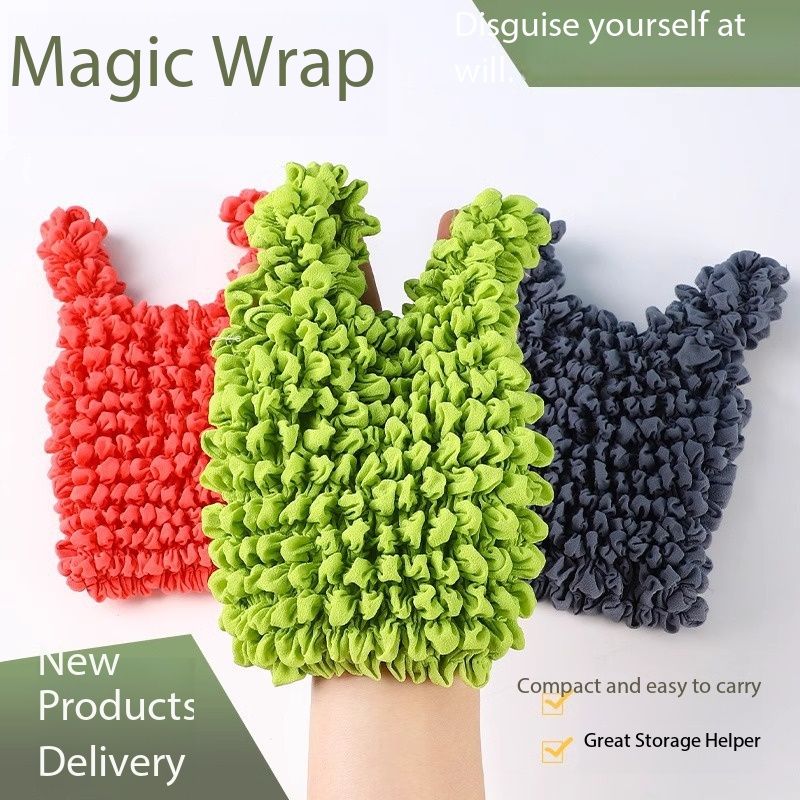 New trendy magic stretchable bag - pleated bubble bag with multi-functional and large capacity elastic shopping bag