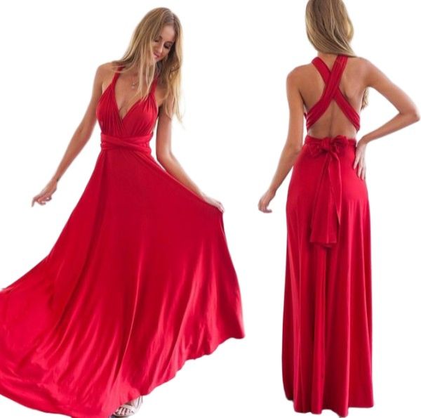 Ladies Can Wear Multi-Rope Crossed Backless Sexy Bandage Dresses And Evening Gowns In Various Ways