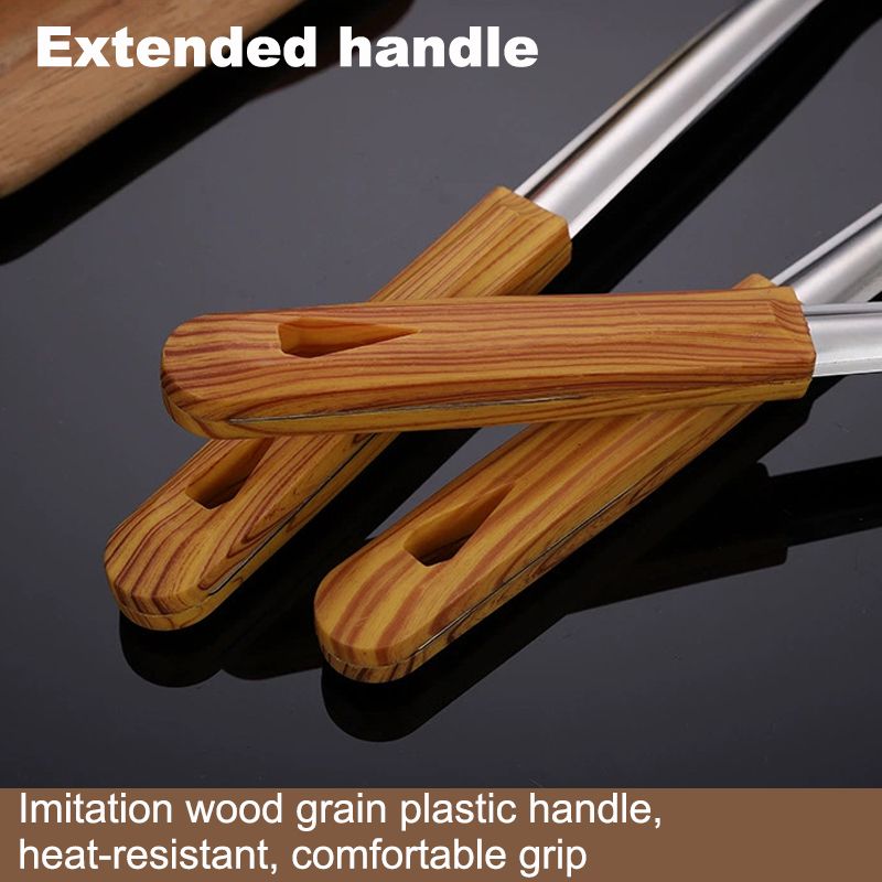 5 pcs/set of kitchen stainless steel kitchenware  spatula  leaky spoon  soup spoon  leaky spoon Imitating wood grain for cooking and stir frying
