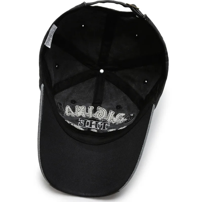 Unisex Vintage 3D Letter Embroidery Baseball Cap Men Women Cotton Adjustable Casual Hat Hip Hop Streetwear Sun Hats