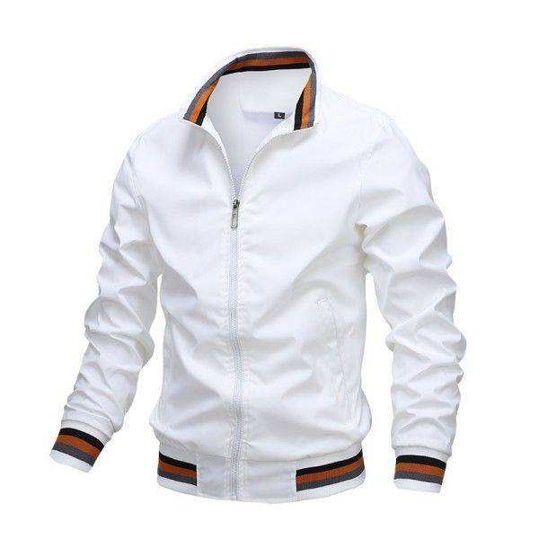Stylish And Comfortable Casual Jacket Men's Wear Resistant Windproof Sport Solid Color Coat