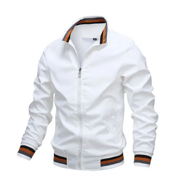 Stylish And Comfortable Casual Jacket Men's Wear Resistant Windproof Sport Solid Color Coat
