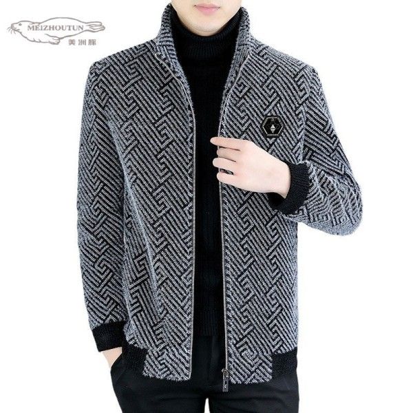 Men's Coat With Fleece Thickened Short Wool Casual Coat Jackets & Coats