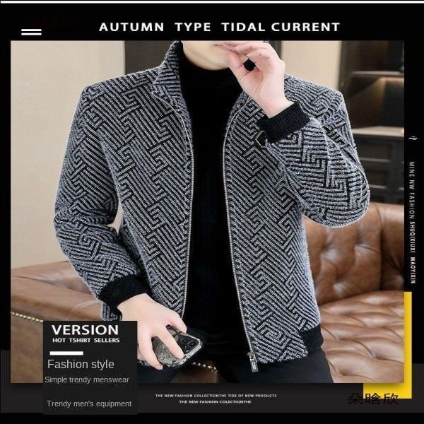 Men's Coat With Fleece Thickened Short Wool Casual Coat Jackets & Coats