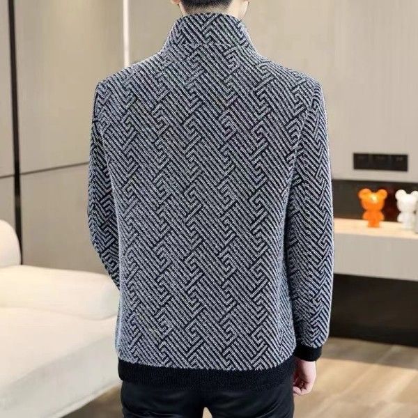 Men's Coat With Fleece Thickened Short Wool Casual Coat Jackets & Coats