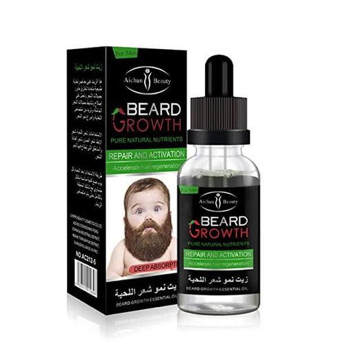 Aichun Beauty Beard Shampoo, 100ml + Moustache Fast Growth Essential Oil