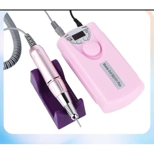 Portable 30000rpm rechargeable electric nail drill machine with nail drill bits set