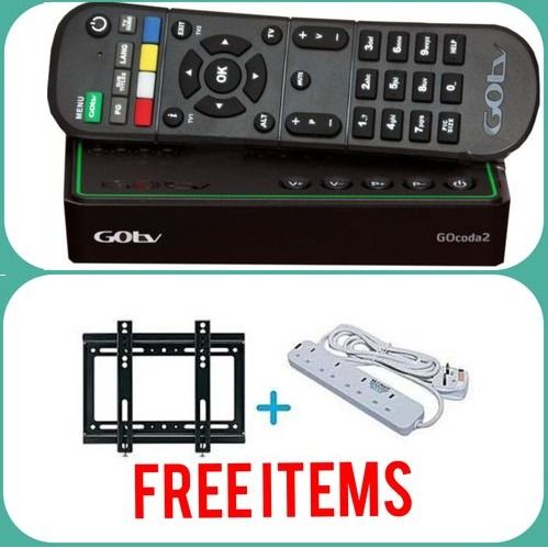 Gotv Decoder + TV Bracket 14-43 Inches + 1 Month Subscription + Extension Cable