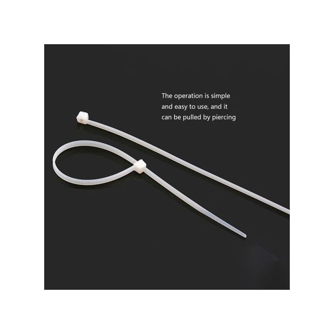 100PCS Nylon Self Locking Cable Ties Zip Tie Wraps