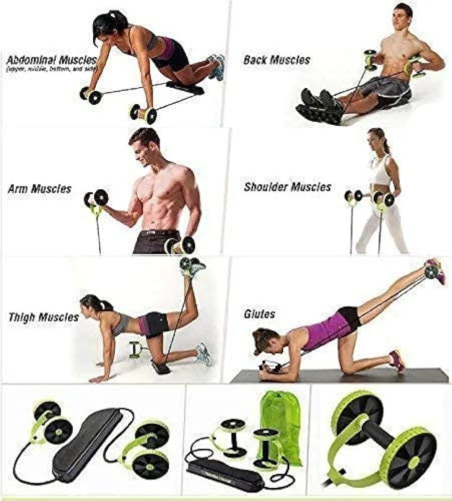 Gym Roller Revoflex Xtreme Home Total Body Fitness AbsTrainer Roller