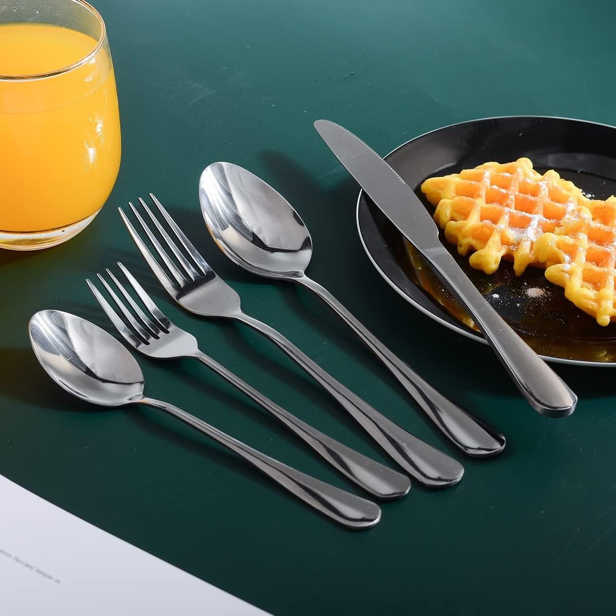 *Wide silver Feng heavy stainless cutlery