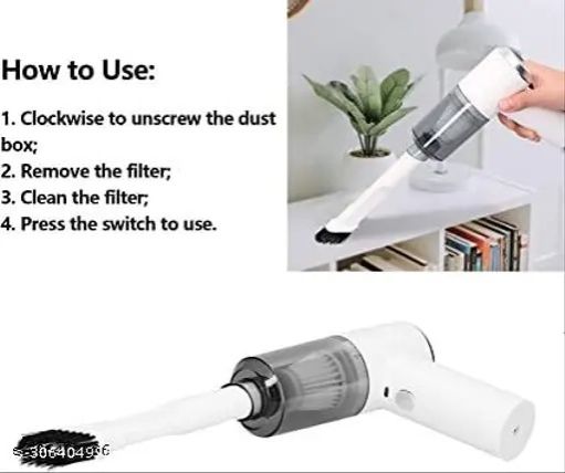 Vacuum Cleaner Dust Collection/Lighting 2 In 1 Car and home Vacuum Cleaner 120W High-Power Handheld Wireless Vacuum Cleaner Home and Car Dual-Use Portable Usb Rechargeable Set of 1 PC
