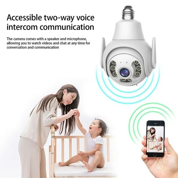 Wireless AI Home Phone Remote Monitor Intelligent HD Wifi Camera Voice Intercom n monitoring for home remote indoor high-definition night vision, 360 degree rotating Camera
