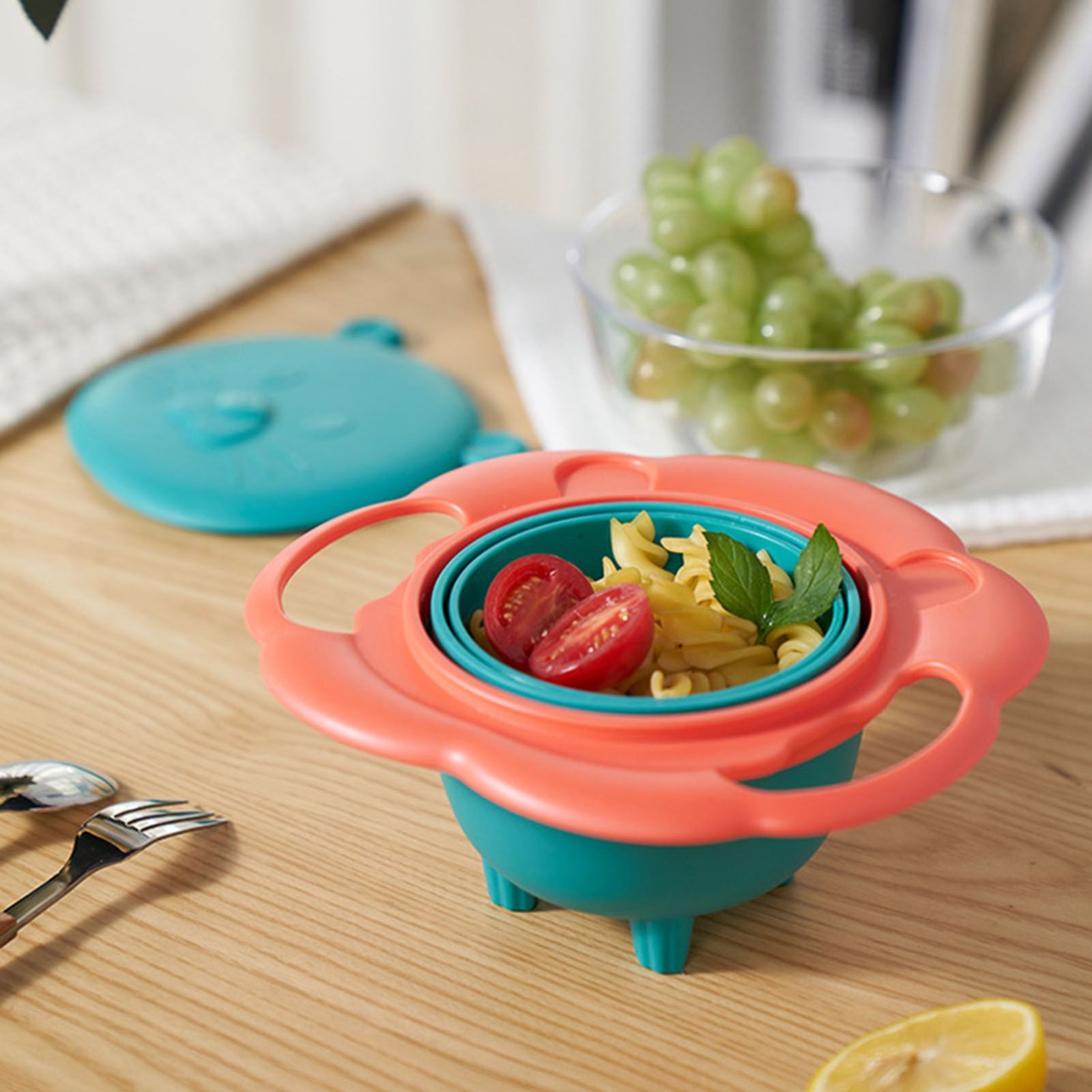 Universal Bowl Children Rotary Balance Novelty 360° Rotate Spill Proof Feeding Dishes Baby Training Rotary Balance Toy