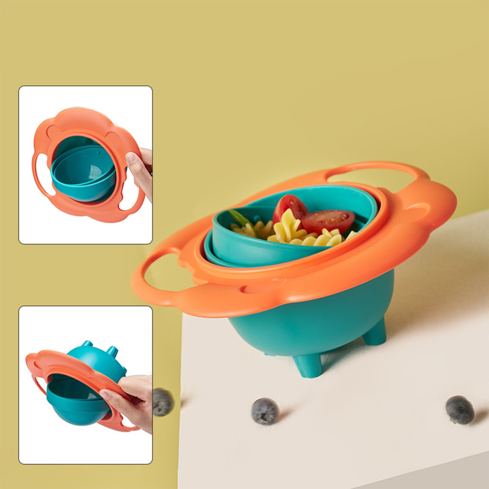 Universal Bowl Children Rotary Balance Novelty 360° Rotate Spill Proof Feeding Dishes Baby Training Rotary Balance Toy