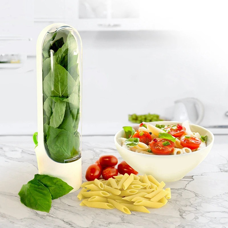 Herb Storage Capsule Case Fresh-Keeping Box Cup Type Food Storage Container Vegetable Preservation Bottle For Dill Coriander