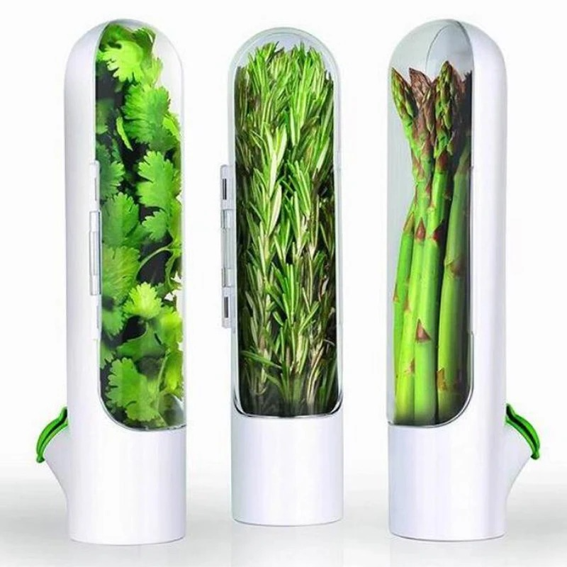 Herb Storage Capsule Case Fresh-Keeping Box Cup Type Food Storage Container Vegetable Preservation Bottle For Dill Coriander