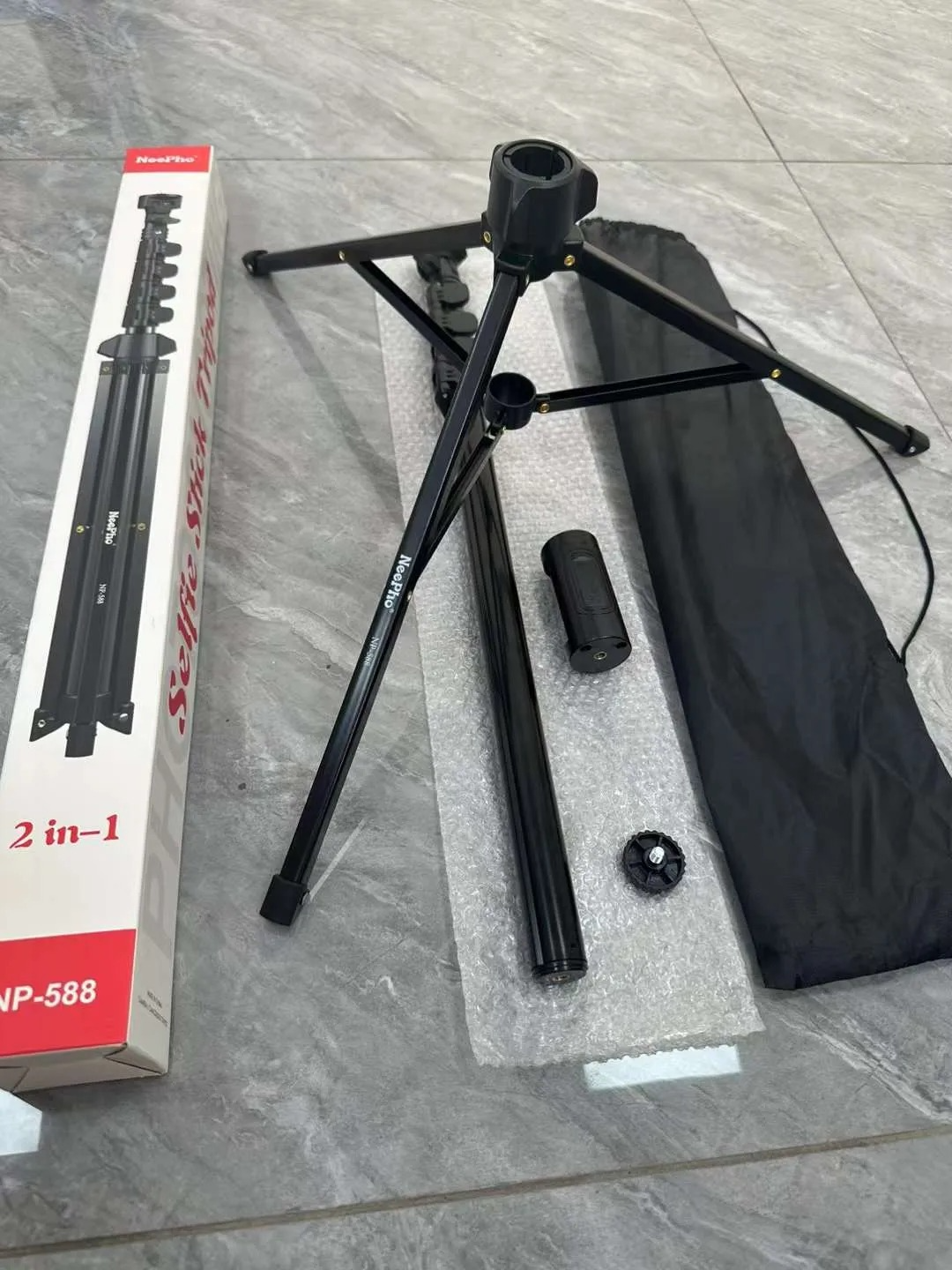 1.5 Mtrs (61-inch) Heavy Duty Aluminum Extendable Cell Phone Tripod Stand Selfie Stick 2 in1 Tripod