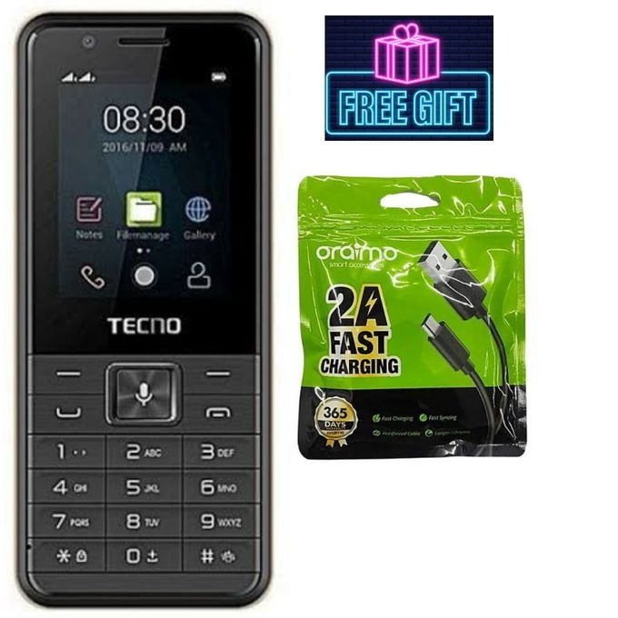 Tecno T528 -16MB + 8MB - 2500mAh - FM - (Dual SIM) - free Gift