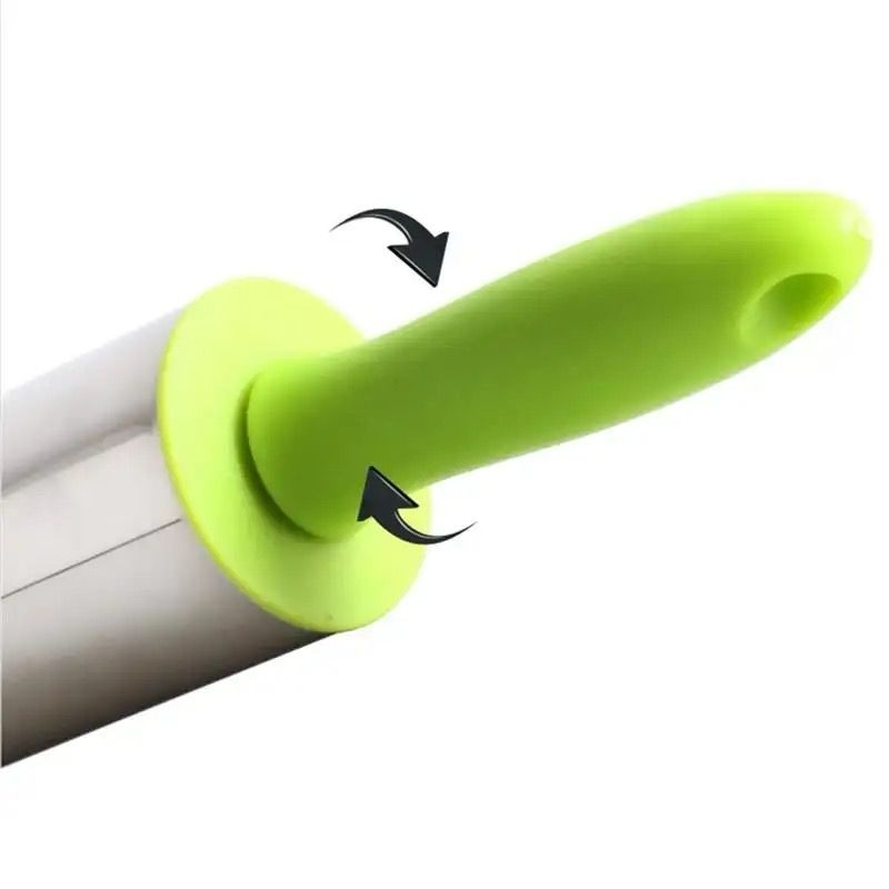 Rolling Pin Stainless Steel Pastry Roller With Handles Baking Cookies Biscuit Fondant Cake Dough Engraved Roller 1pc