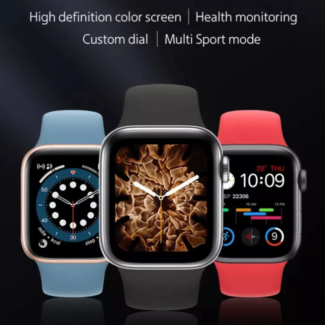 T500 Plus With Extra Strap Smart Watch Bluetooth Call Music Smartwatch Fitness Tracker Heart Rate Health Monitoring For Apple Watch.