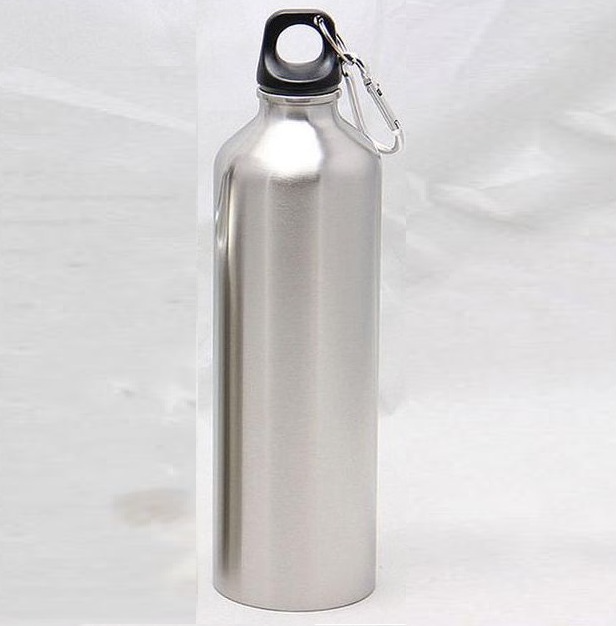 Sliver Aluminum Water Bottles Flask Double Wall Vacuum Insulated Bottle Sports Travel Climbing Hiking Bottles 750ml