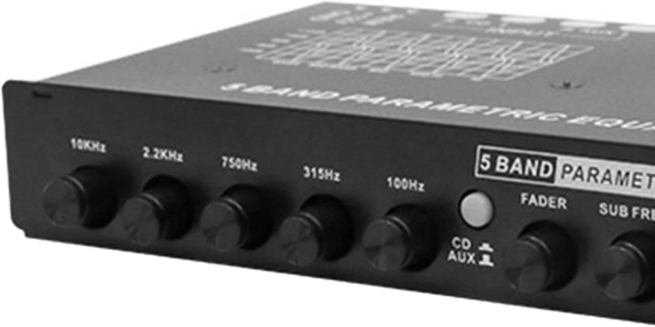 Professional 5 Band Car Equalizer Car Audio EQ Tuning Crossover Amplifier Parametric Equalizer Car Audio Equalizer