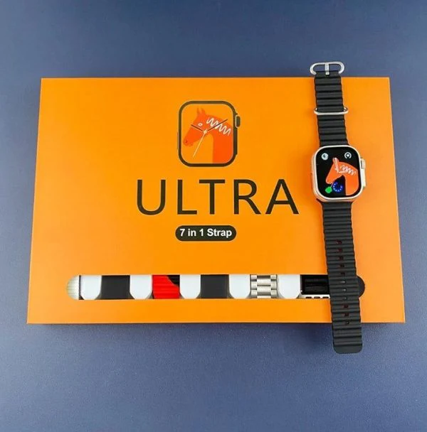 7 Straps Ultra Smart Watch 2.02" HD Big Screen Men Women Smartwatch Bluetooth Call Bluetooth Music Sleep Monitoring Wireless Charging Watch