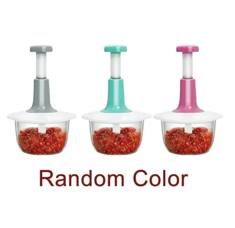 Manual Food Processor, Vegetable Slicer And Dicer.Vegetable food chopper, Handy Manual Chopper, Non-Electric Food Processor & blender with Stainless Steel Blades, Salad Spinner