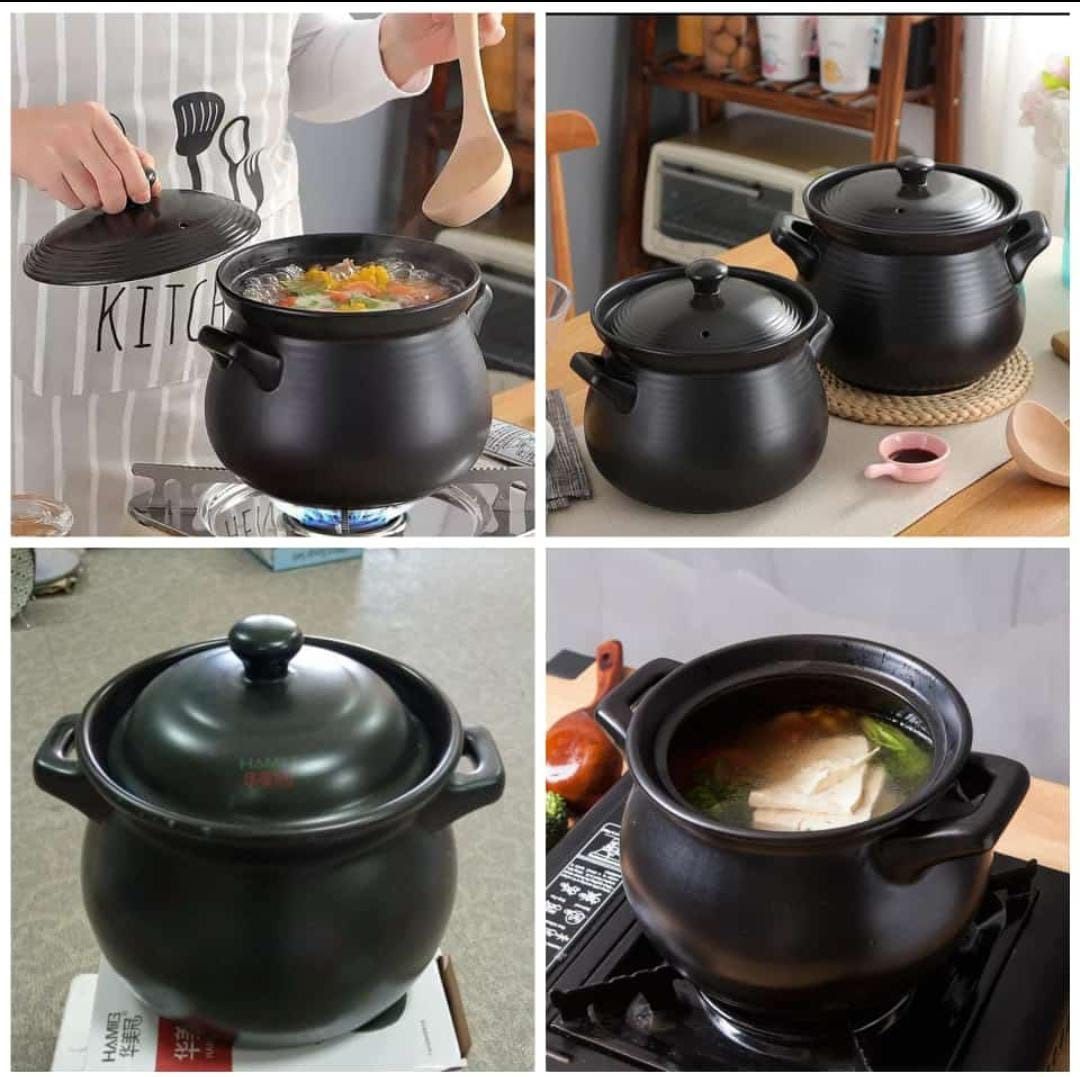6 Litres Ceramic Porcelain Casserole Cooking pot