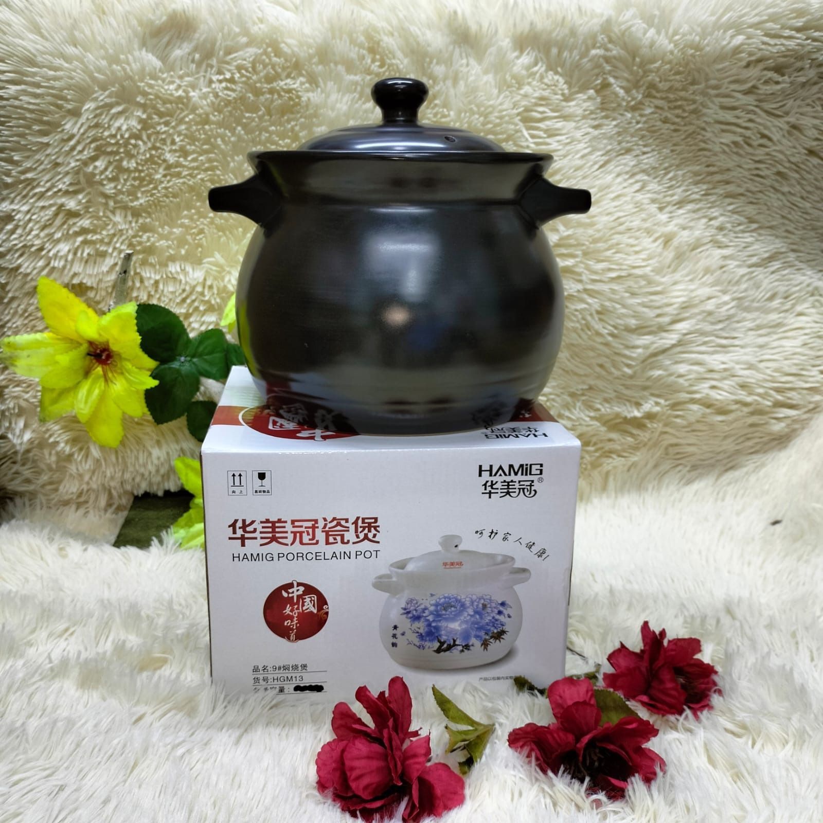6 Litres Ceramic Porcelain Casserole Cooking pot