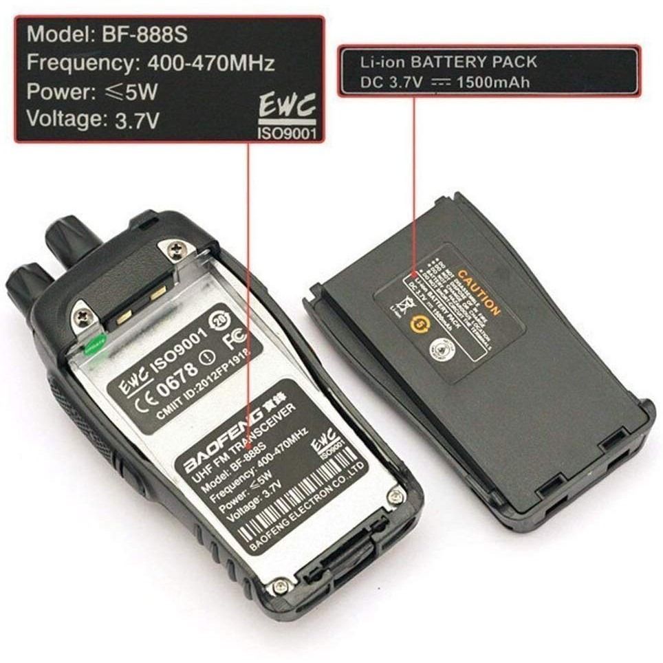 Baofeng 888S 5W Set of 2 Interphone Two-Way Walkie Talkie