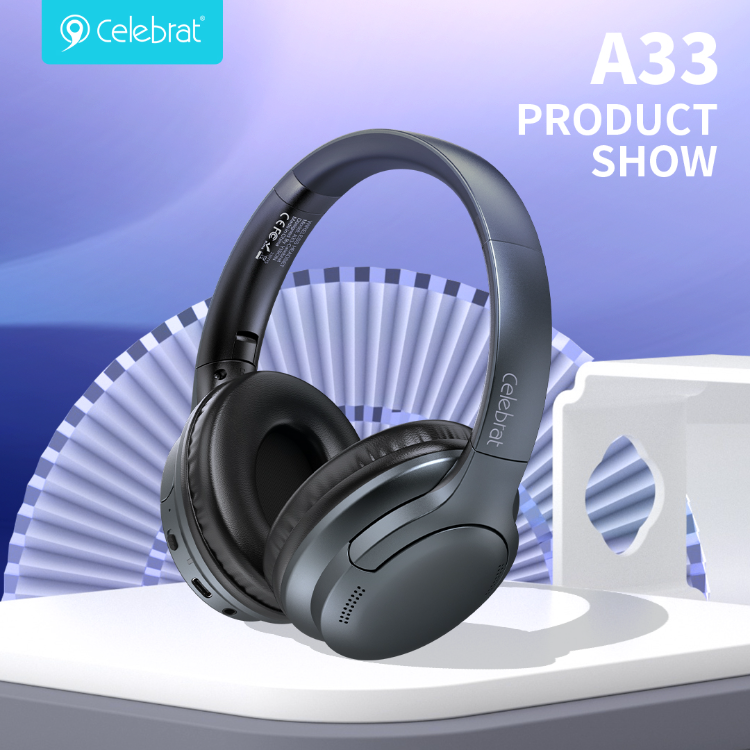 Celebrat A33 ANC Noise Reduction Bluetooth Heavy Bass Headphones