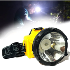 LED Flashlight Rechargeable Head Lights Headlamps for Bikers and Underground Miners