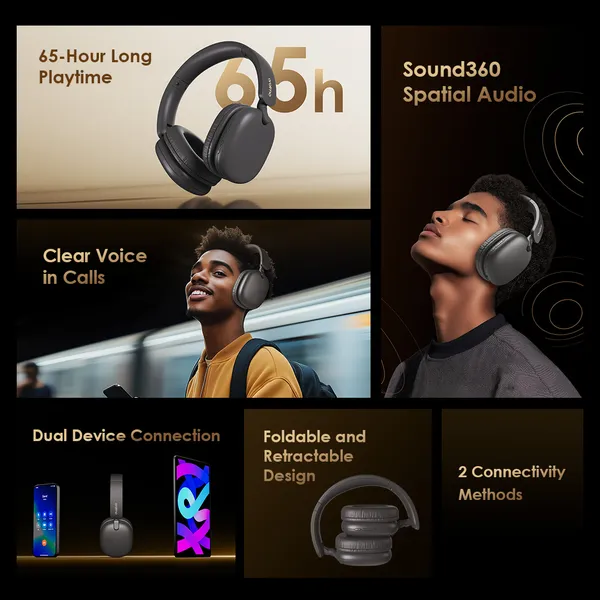 oraimo BoomPop Lite ENC Over-Ear Wireless Headphones