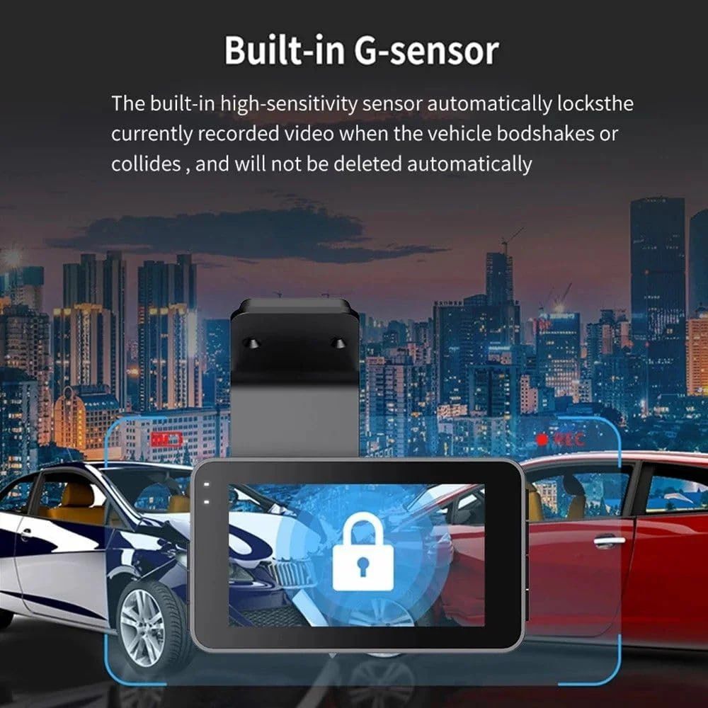 Dashcam, HD Dash Cam, 3" Screen 4K Dual DashCam Front & Rear View, 24/7 Parking Monitor.