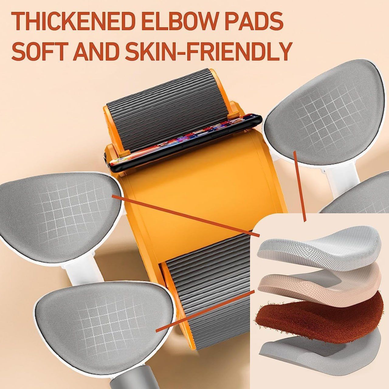 Elbow Support Ab Wheel Enhancing Abdominal Core Strength Kit Roller / Wheel for Home or Gym, Automatic Rebound Abdominal Wheel, Ab Workout Equipment with Elbow and mat