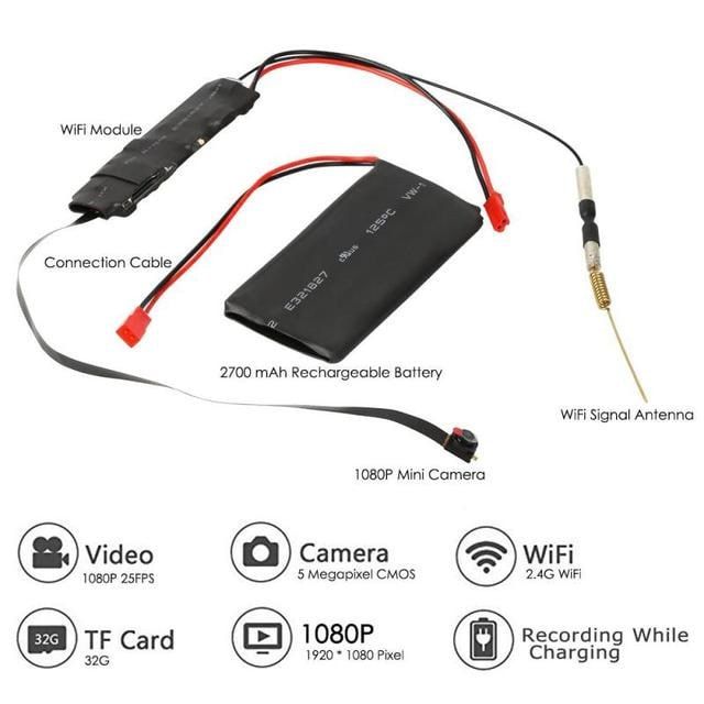 HD 4K Diy Portable Wifi IP Mini Camera P2p Wireless Micro Webcam Camcorder Video Recorder Support Remote View Hidden TF Card
