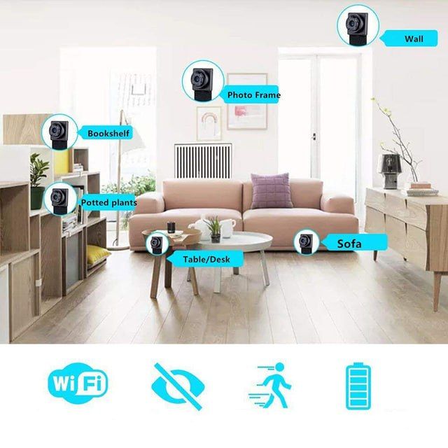 HD 4K Diy Portable Wifi IP Mini Camera P2p Wireless Micro Webcam Camcorder Video Recorder Support Remote View Hidden TF Card